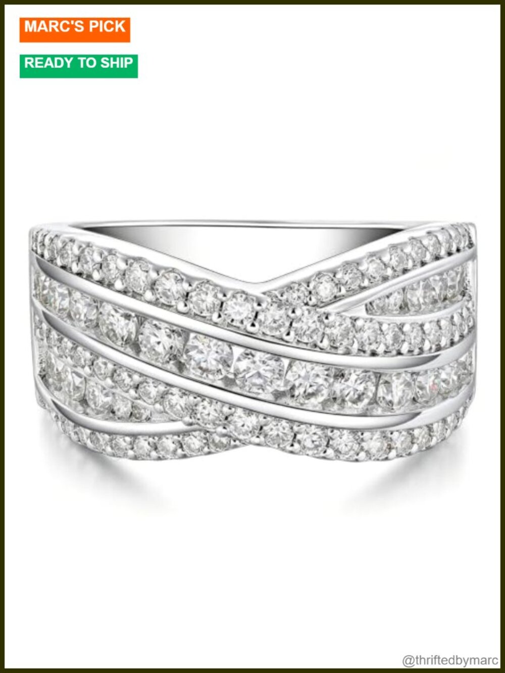 Moissanite Wedding Band Silver Plated Ring Women Anniversary